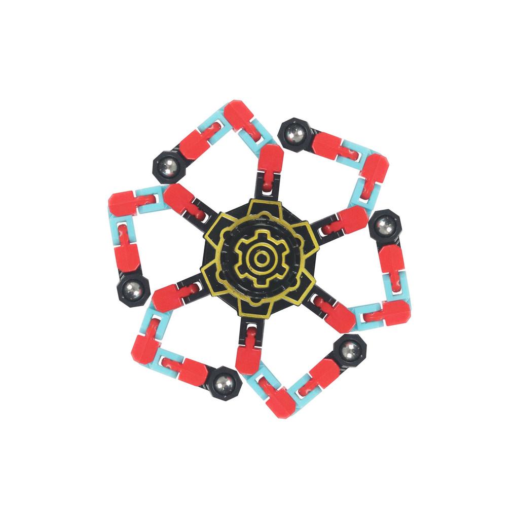 Luminous Fingertip Spinning Rotating Feeling Gyro Tops Transformable Mechanical Chain Fidget Spinning Tops Toys