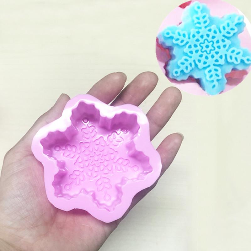 6 Styles Snowflake Silicone molds Soap Mold Chocolate Mold DIY Fondant Baking Cooking Cake Decorating Tool Christmas Decoration