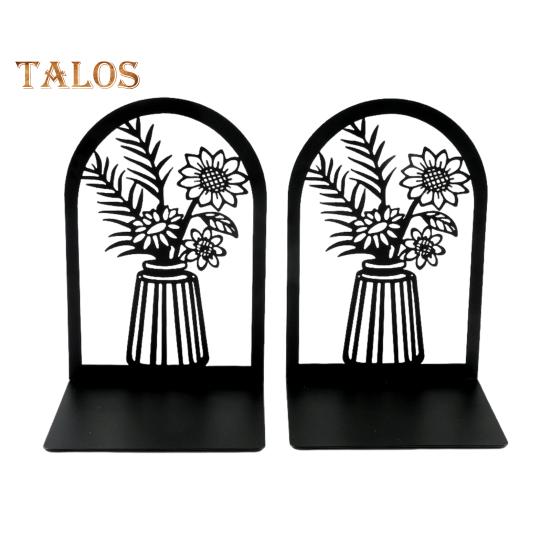 

2 шт. Подставки для книг для книжных полок, полые, с резным узором, вазы, подставки для книг, Г-образный дизайн, противоскользящий держатель для книг F