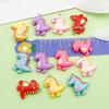 12 Mixed Colorful Resin Dinosaur Pendants for DIY Jewelry