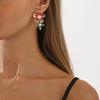 Fashion Runway Style Enamel Flower Earrings Women Minority Design Exquisite Ins Style Same Style Fashion Ear Jewelry