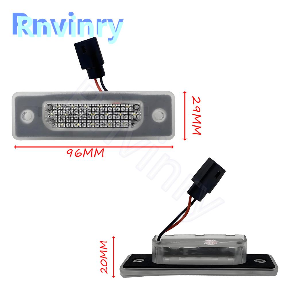 1Pair White LED License Plate Light For BMW 5-Series E34 1988-1996 E32 1986-1994 Number Plate Lamp