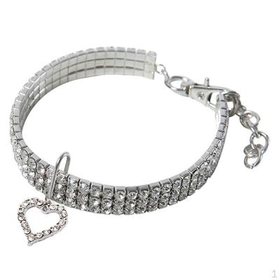 Chain Necklace Dogs Collar Rhinestone S/M/L