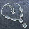 White Topaz Handmade 925 Sterling Silver Jewelry Necklace 18" B8u00