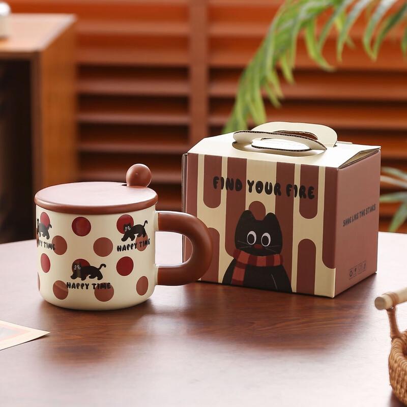 Керамический набор кружек Shangqi с милым котиком