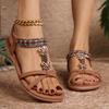 Women's Butterfly New Flower Casual Fashion Flat Sandals Women's Beach Retro