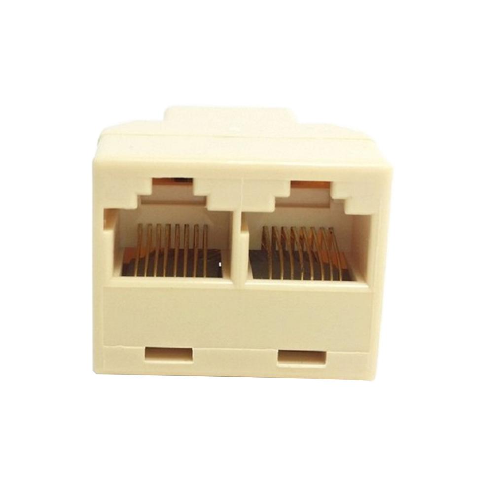 Splitter Adapter 2 In 1 Socket Ethernet Cable Extension Network Connector Office Coupler Interface Adapters Computer