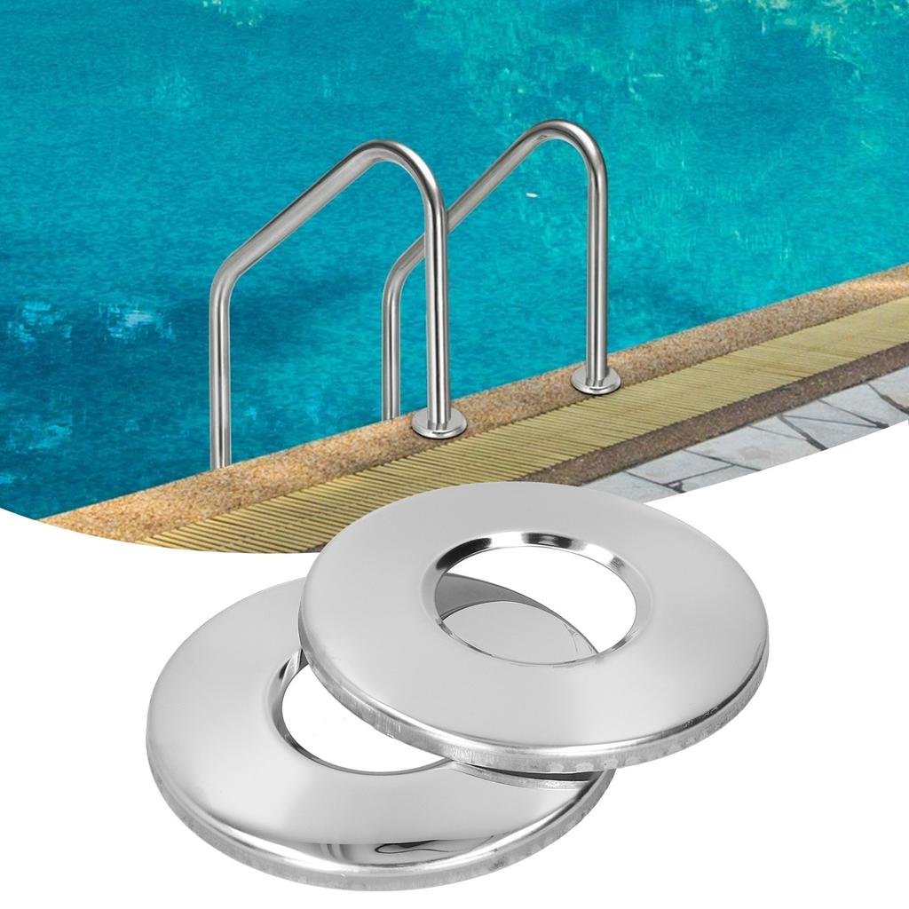 2Pcs Swimming Pool Ladder Escutcheon Cover Plate for 4.2cm Ladder Pipe Pool Hand Rail Replacement Parts