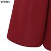 VONDA Elegant Sets Two Pieces Women Half Sleeve Irregular Blouse and Pants Casual Outfits
