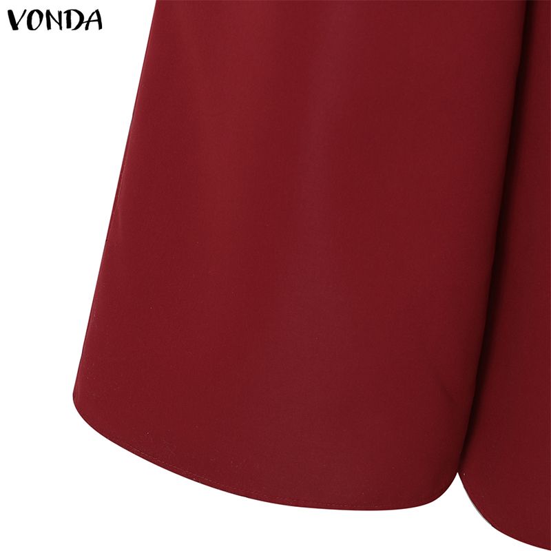 VONDA Elegant Sets Two Pieces Women Half Sleeve Irregular Blouse and Pants Casual Outfits