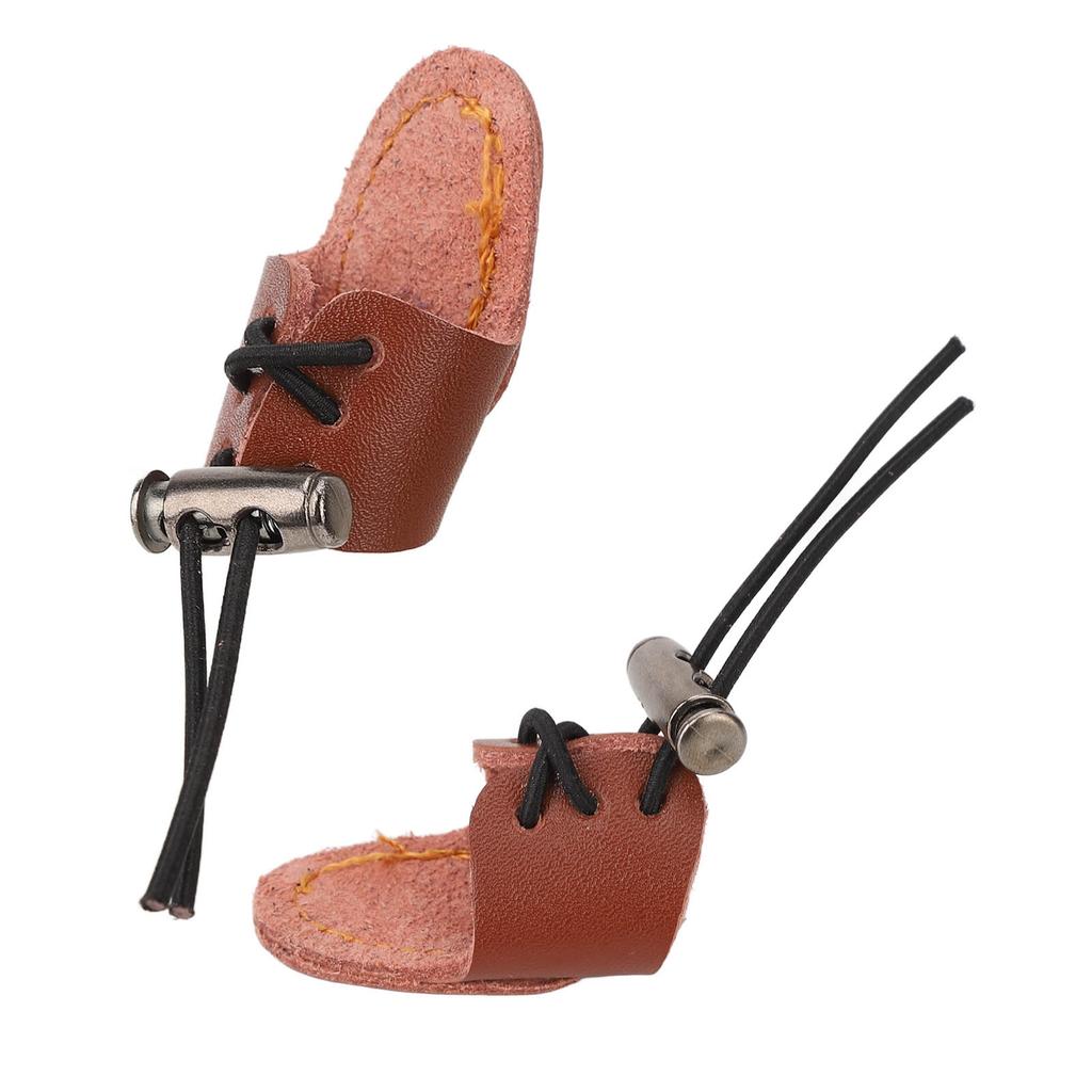 Archery Finger Guard Cowhide Elastic Finger Tab for 20 to 50lb Bow