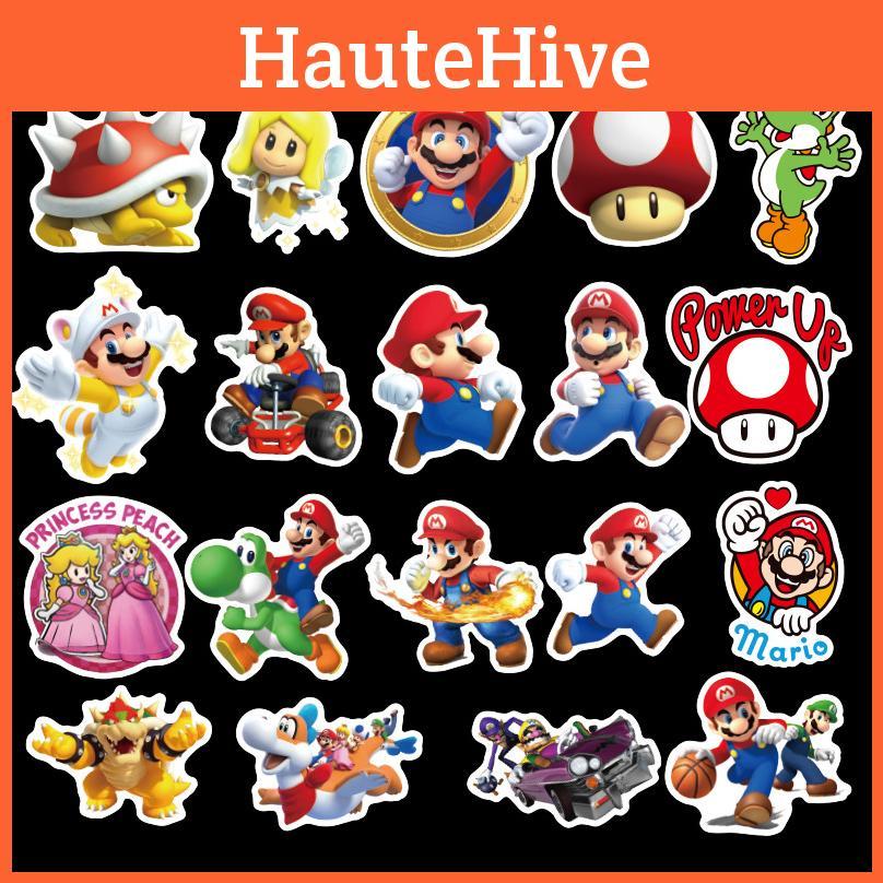 Mario 100pcs Super Bros Princess Kawaii Notes Stickers Laptop Bikes Waterproof