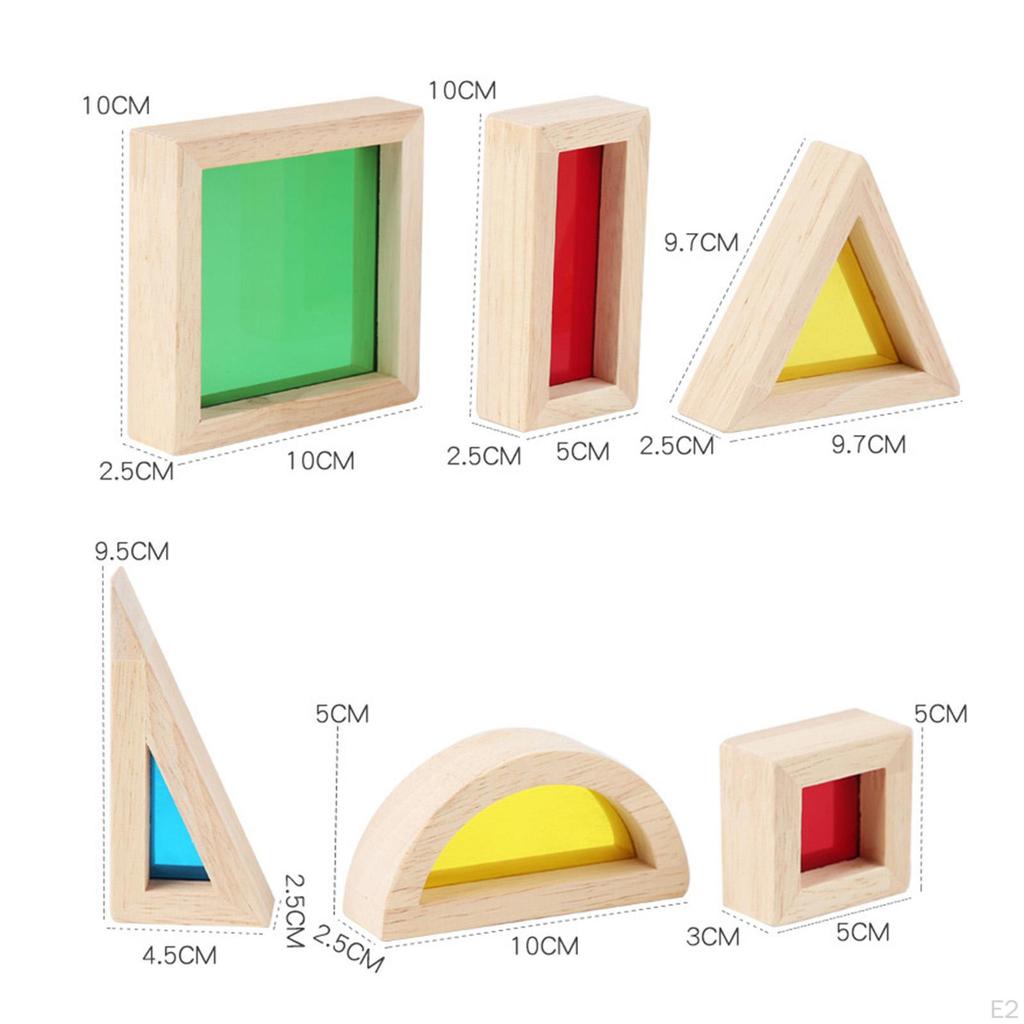 17 Pieces Stacking Game Construction Toys Wood Building Blocks Set Boys Girls Learning Developmental