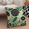 Retro Polka Dot Floral Pillow Retro Style Cushion Cover Throw Pillow Cover Hidden Button Durable Polyester Chair Cushion