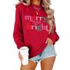 Women's Loose Comfortable Casual Fashionable Character Printing Round Neck Long Sleeved Sweatshirt
