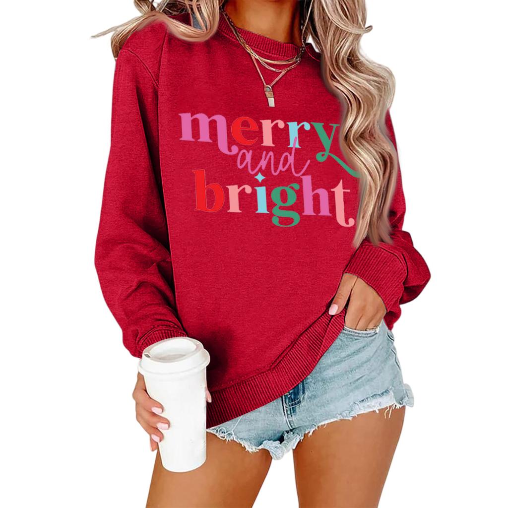 Women's Loose Comfortable Casual Fashionable Character Printing Round Neck Long Sleeved Sweatshirt
