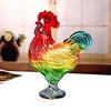 Pote de Doces Galo de Vidro com Tampa Vitral Feito à Mão Tigela para Lanches Tigela Decorativa para Frutas Doces Nozes Decoração para Sala de Estar