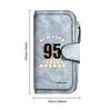 Vintage Long Purse New York Print Multi Slot Card Holder Fashion Portable Wallet for Daily Use