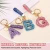 [PATIKIL] Initial Letter Keychain, Gift Bling Letter Keychain, Alphabet Key Ring, Handbag Accessory for Women, Shiny Cute Backpack Bag Car Key