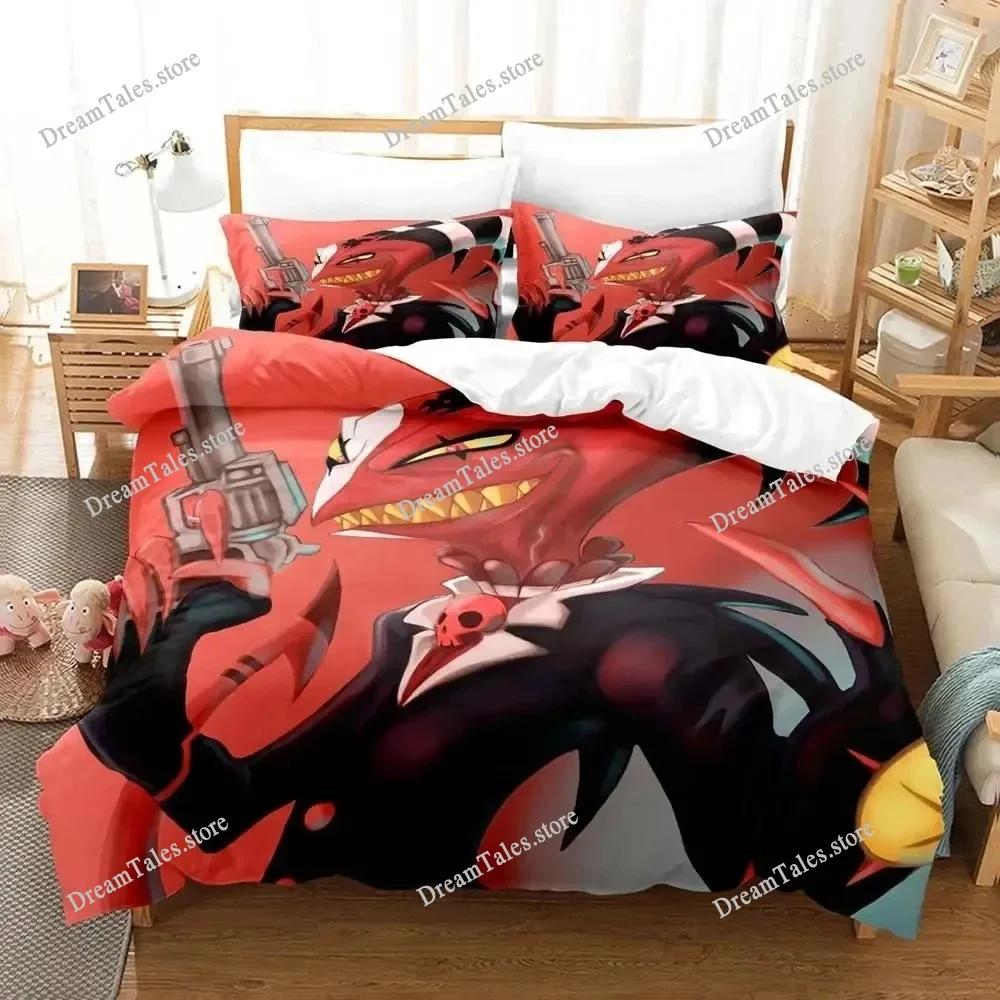 3D Printed Anime Helluva Boss Bedding Set Boys Girls Twin Queen Size Duvet Cover Pillowcase Bed Kids Adult Home Textileextile