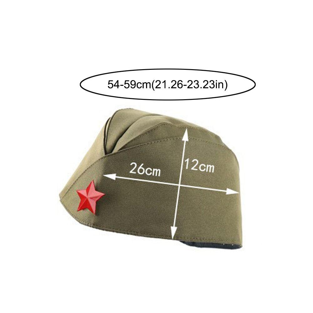 Fashion Red Star Badge Soviet Style Garrison Cap Green Cosplay Pilot Cap Stage Performances Russian Cap For Man Women Unisex