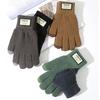 Winter Men Knitted Gloves Touch Screen High Quality Male Mitten Thicken Warm Wool Cashmere Solid Color Men Business Gloves