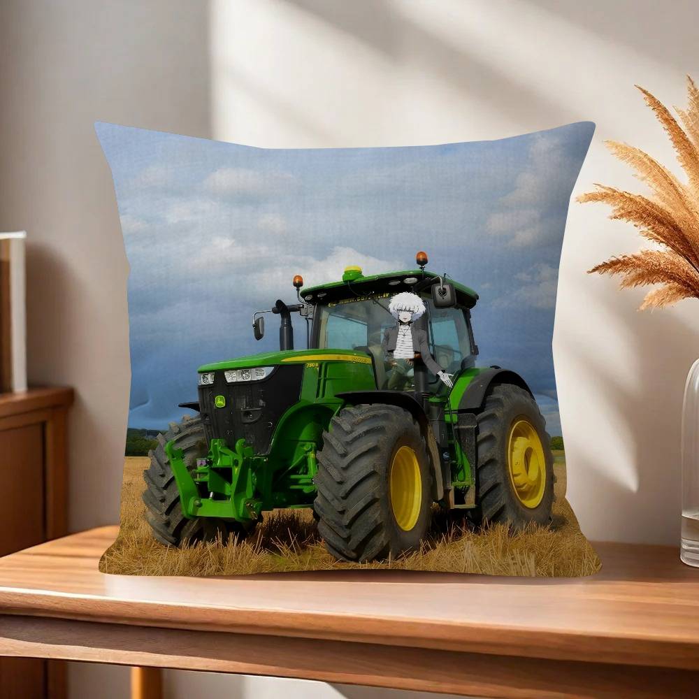 Car Tractor Decorative Cushion Cover Pillowcase Upholstery Sofa Throw Pillow Home Decor Pillowcas