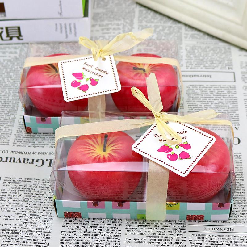 1PCS Red Apple Candle Christmas Candle Fruit Candles Birthday Candle Wedding Gifts Christmas Gift