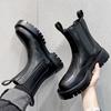Chelsea Boots Men's British Style High-top Cigarette Leather Boots Men's Summer Breathable Soft Leather High Locomotive Martin Boots