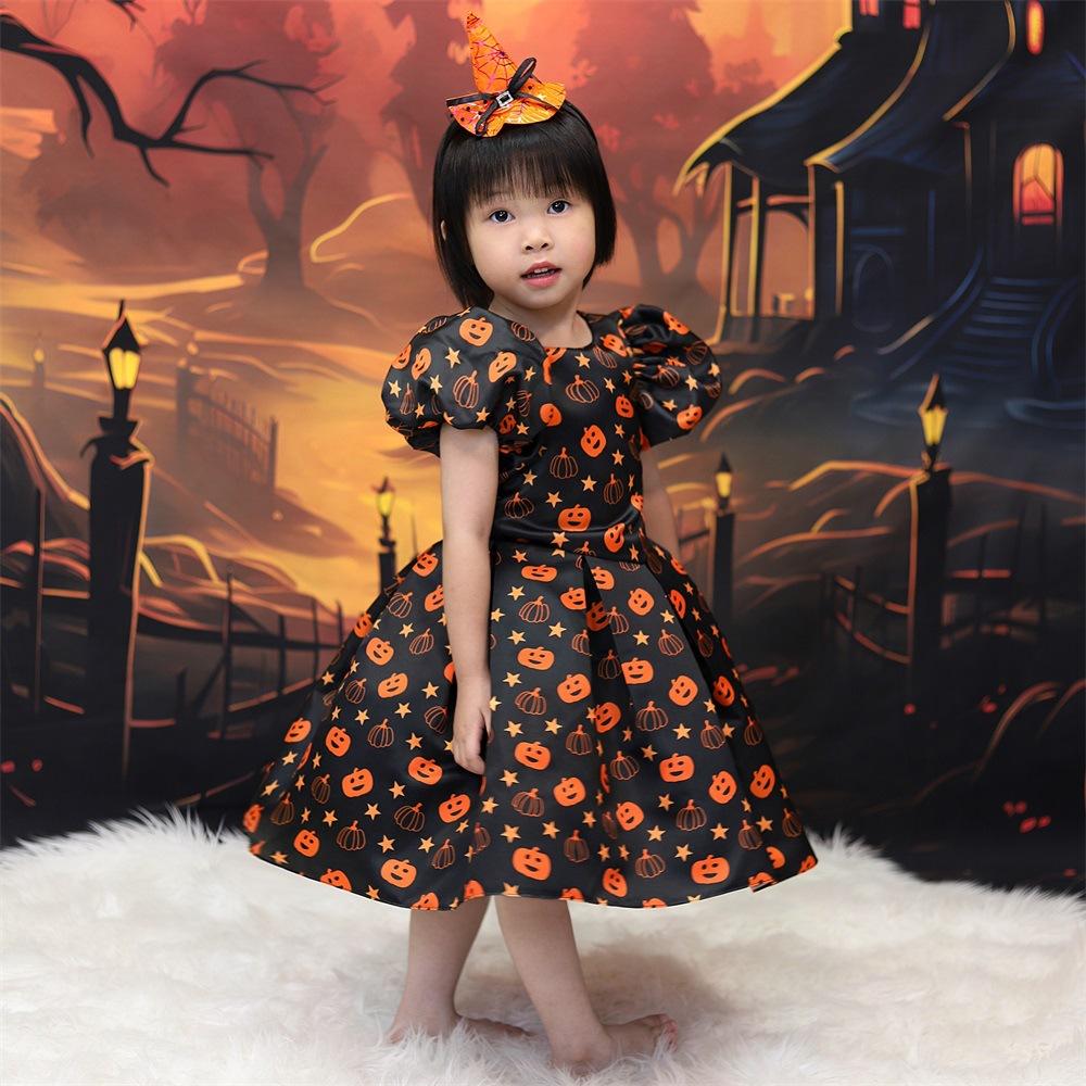 Halloween Dresses Flower Girls Prom Dress Toddler Baptism 1st Birthday Dress Baby Girl Clothes Princess Wedding Party Kids Costume