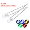 10/20/100PCS LED Transparent Round 3MM 5MM Super Bright Water Clear Green Red White Yellow Blue Light LED Bulbs Emitting Diode
