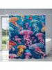 Vibrant Jellyfish Shower Curtain: Embrace The Oceanic Design, Soft Fabric, And Colorful Vibes For Your Inspiring Bathroom