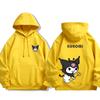 The Spring and Autumn Melody and Kuromi Cartoon Anime Periphery Girl's Hoodie Sweet and Lovely Parent Child Pullover