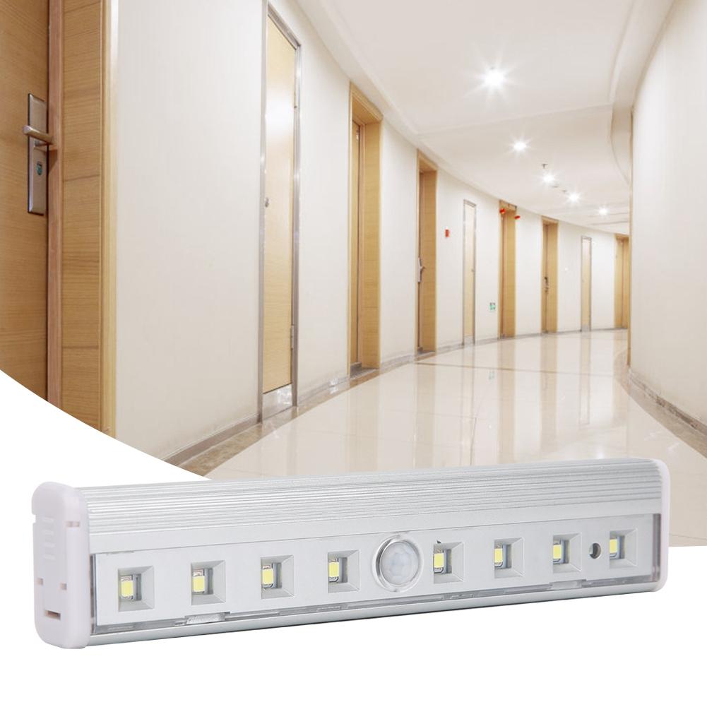 Portable 8LED Motion Sensor Night Light Auto Induction Lamp for Wardrobes Cabinet Corridor