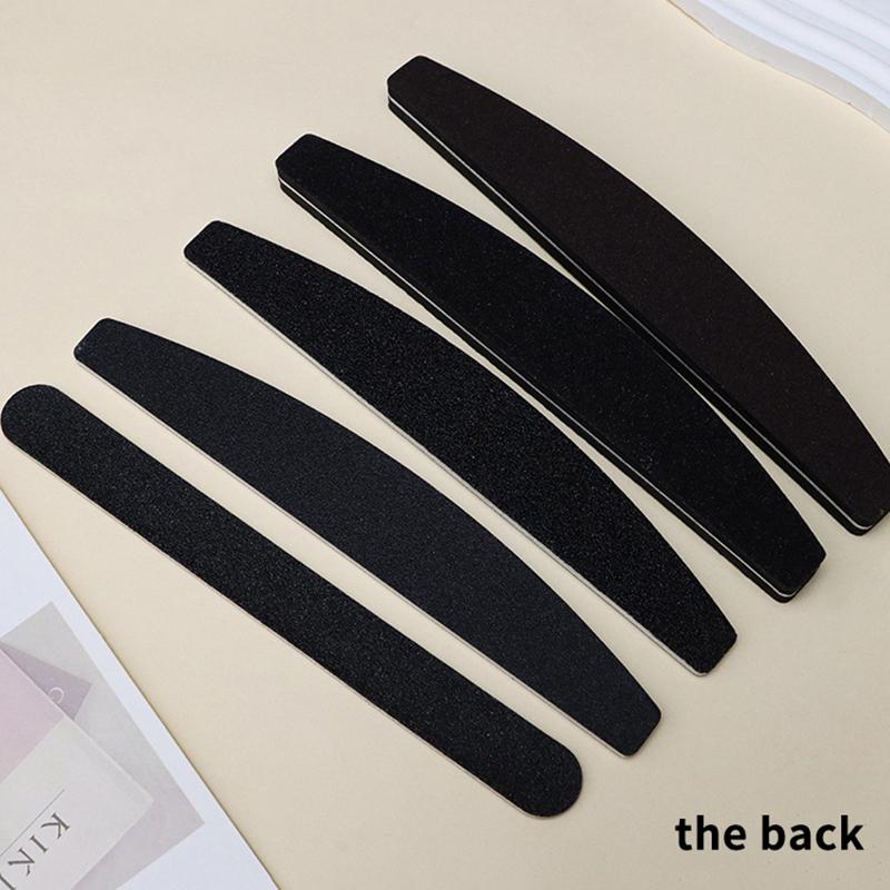 1Pcs Black Nail Files For Manicure Sanding Double Sided Nail File 100-240Grit Nail Art Care Tools High Quality Polishing Tools