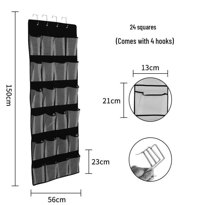 Kancalı 35 Bölmeli Kapı Üstü Ayakkabı Saklama Çantası