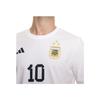 Adidas Argentina Messi 10 Outdoor Casual Sports Crew Neck Short Sleeve T-Shirt Men Tops White IM7654