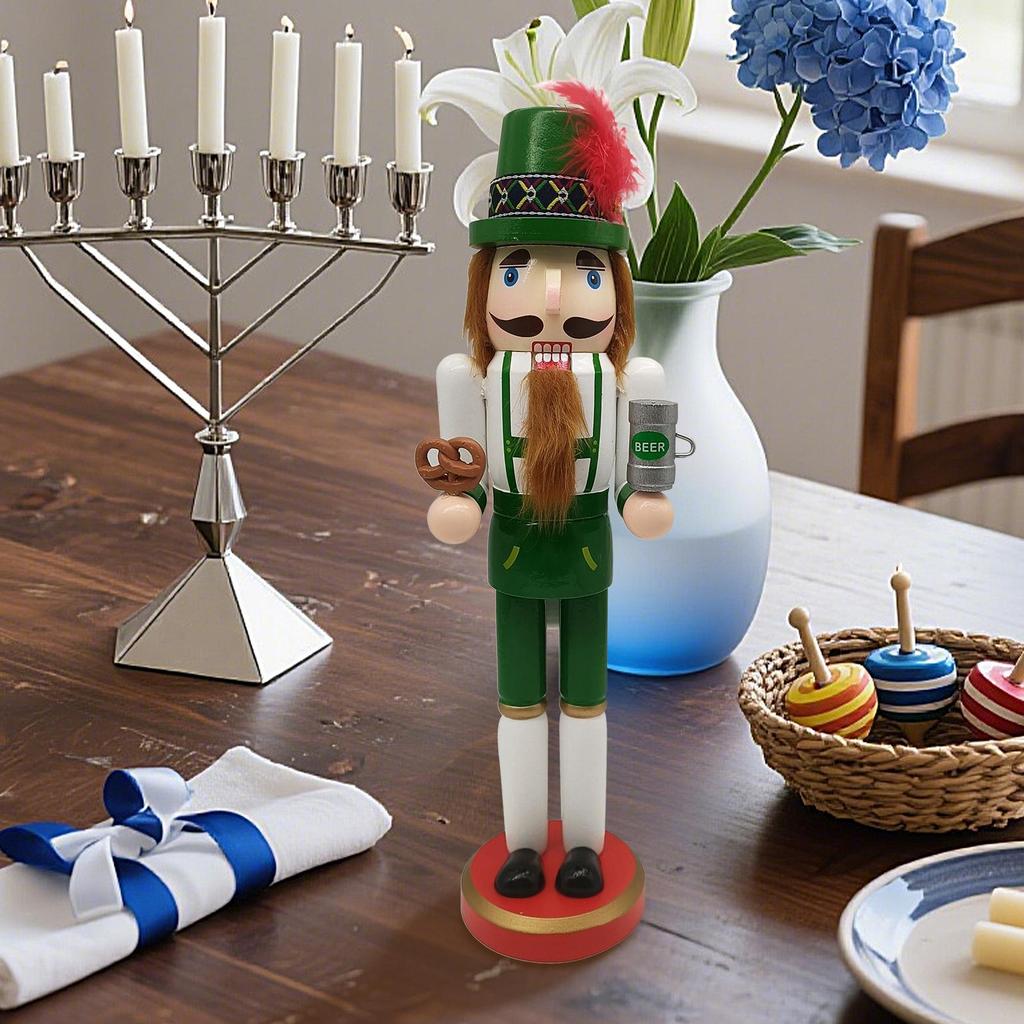 Oktoberfest Nutcracker 14 Inches Wooden Traditional Nutcracker Figurine Model Handpainted Oktoberfest Collectible Decoration for
