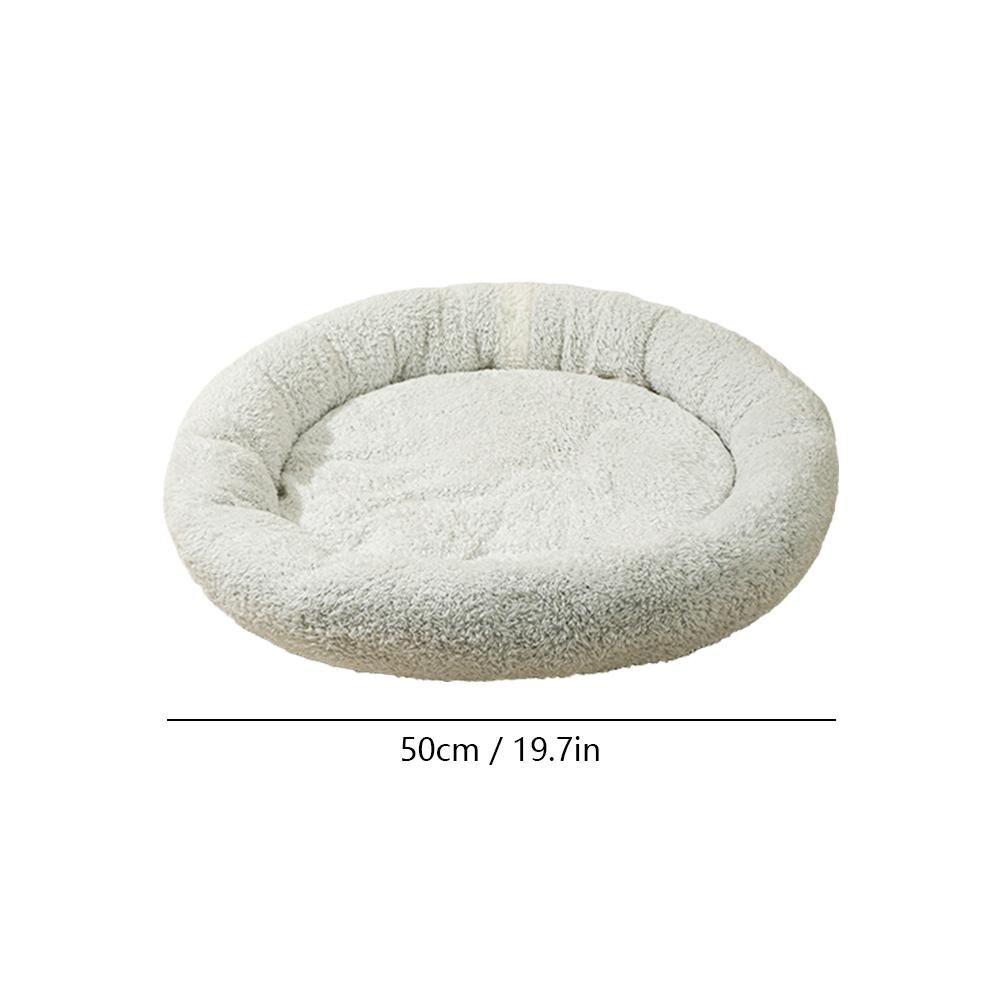 Arctic Flannel Round Cat Bed Warm Cat Bed Dog Bed Round Bed Wear-resistant Soft and Comfortable Mat Winter Supplies Pet Supplies