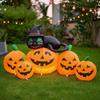 Inflatable Cat and Pumpkin Cute Bright Outdoor Halloween Decoration for Lawn