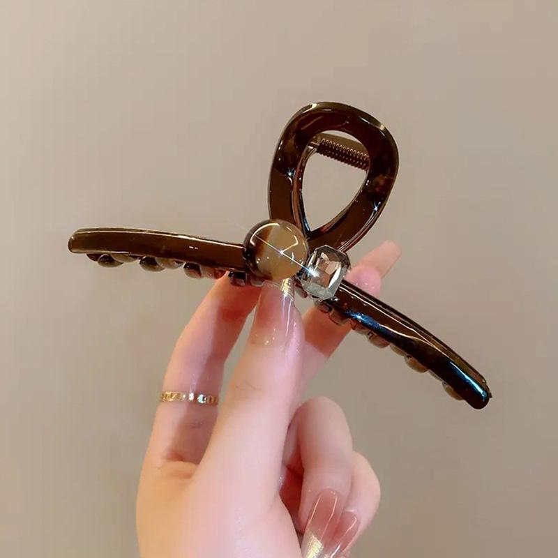 Pinza per Capelli Grande di Alta Gamma con Perline 2026 Nuova Minimalista a Pinza per Donne Parte Posteriore della Testa Capelli Spessi Accessorio per Acconciature