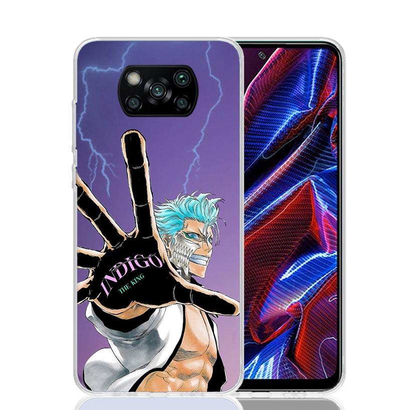Bleach Grimmjow Case Phone Cover for Xiaomi Redmi Note 10 9 9S 8 8T 7 5 Pro Mi 12T 11T 10T 9T 12 11 Lite A3 A2 Trend Fundas Mi 1