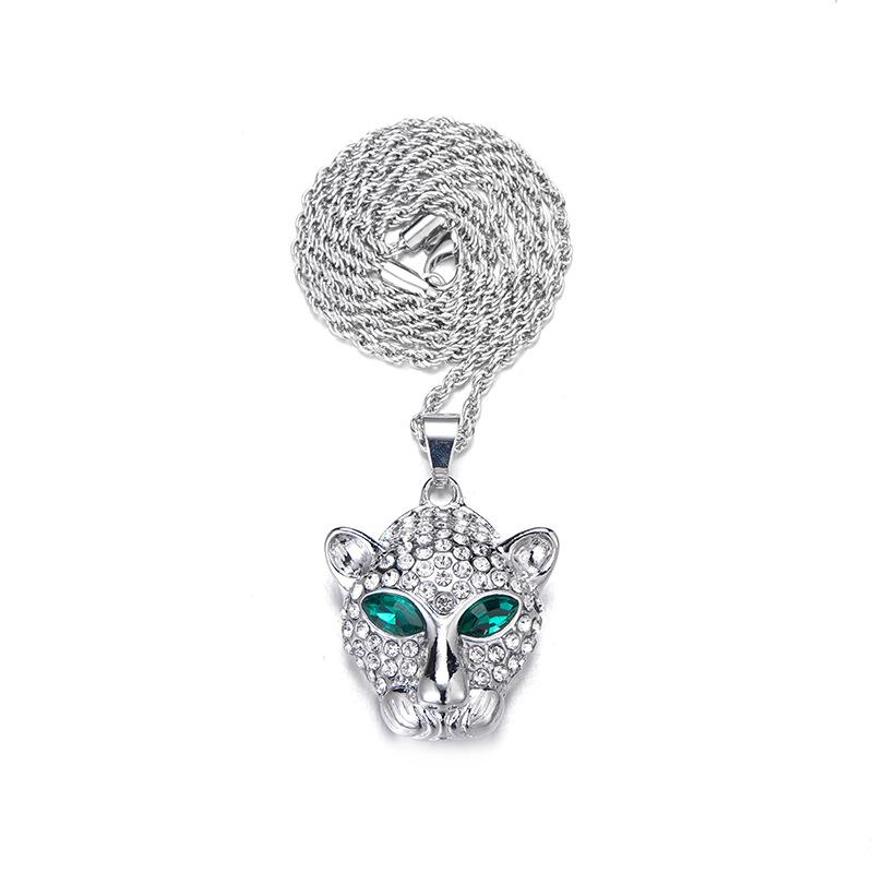 

POMOiii Amazon Новое ожерелье с полой головой леопарда с бриллиантами, аксессуары, ожерелье, модный кулон