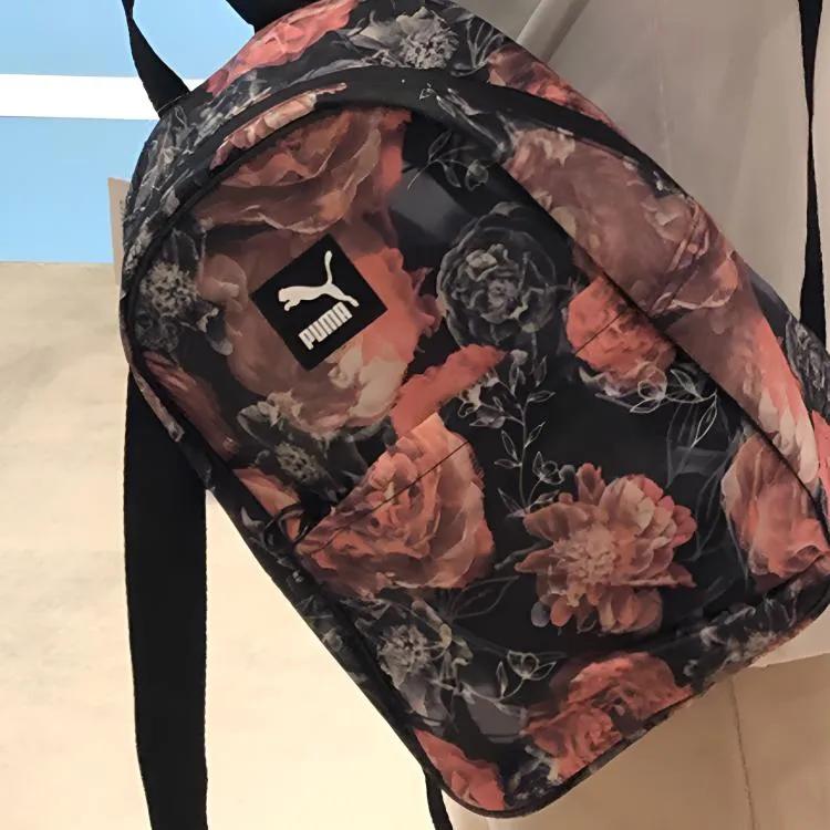 PUMA Fabric Backpack Unisex Black Pink (Unisex) Backpacks 078188 01