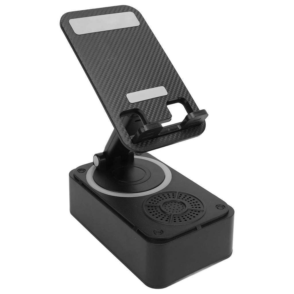 Mobile Phone Stand with Bluetooth Speaker 360 Degree Rotatable Anti Slip Cell Phone Stand with Wireless Bluetooth