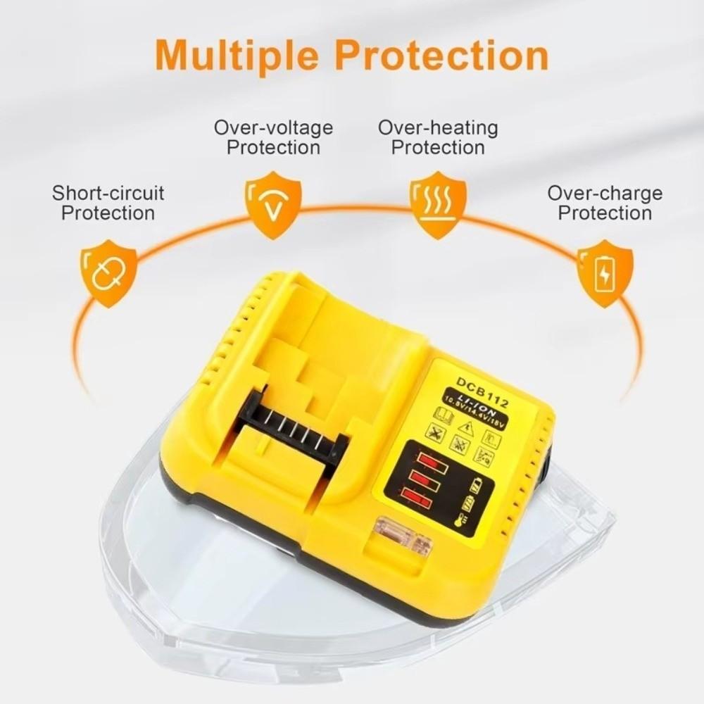 Plastic Lithium Battery Charger  For DeWalt Battery Fast Charging Dock Repalcement