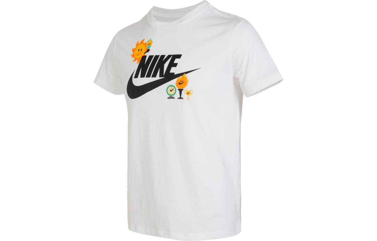 Nike Kids T Shirts Crew Neck Moderate FJ7237-100 M