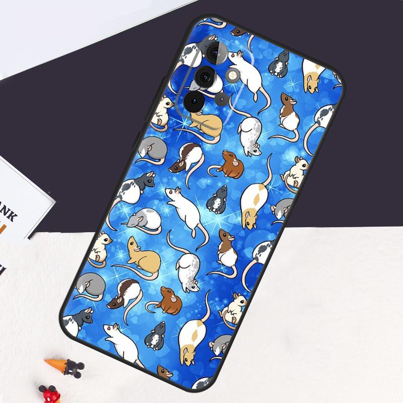 Mouse Rat Case For Samsung Galaxy A13 A35 A15 A55 A53 A33 A36 A56 A26 A16 A22 A32 A52 A54 A34 A05 A06