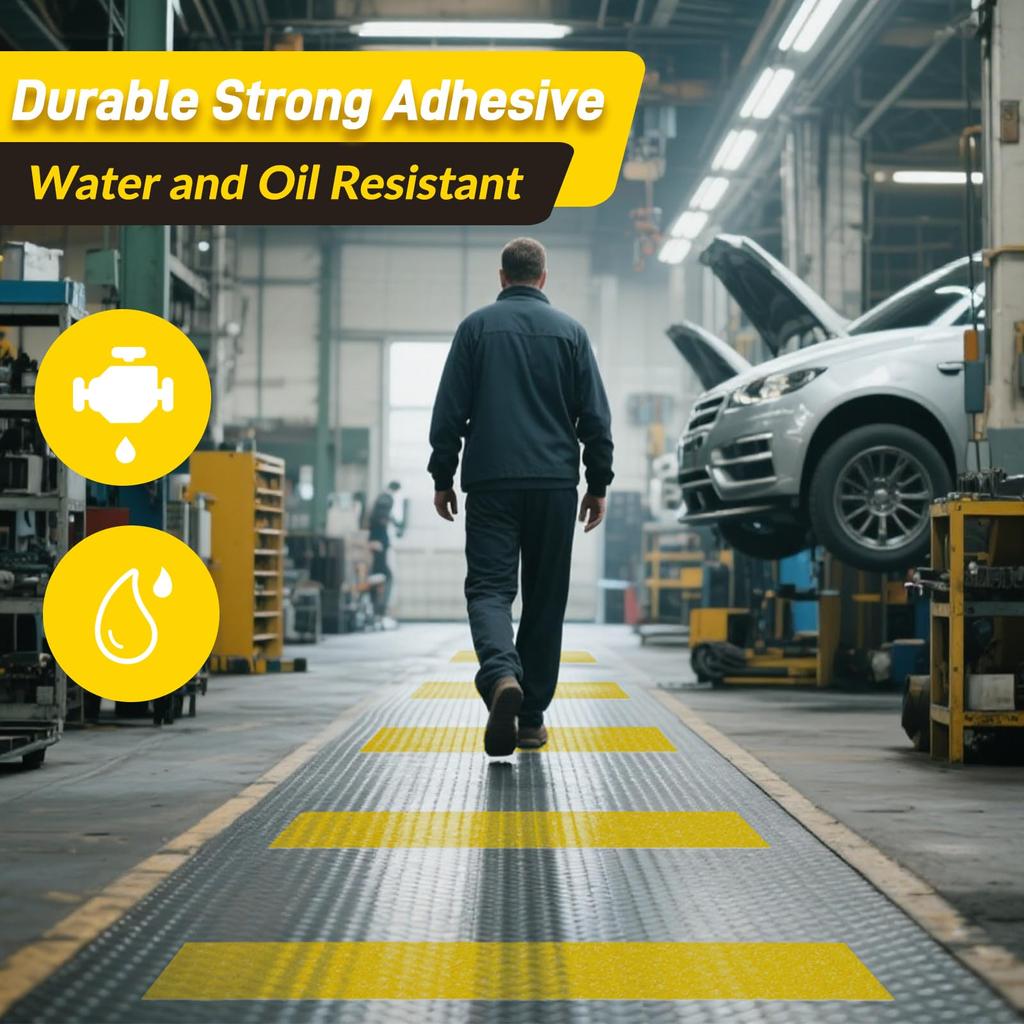 LifeGrip Aluminum Anti-Slip Traction Tape 5cm X 4.6M Non-Textured Smooth Surface Best Grip Stair Safety Step Stool Indoor Outdoor Yellow