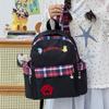 Schoolbag backpack Korean version large capacity schoolbag female campus backpack classic student backpack plaid junior high school student schoolbag
